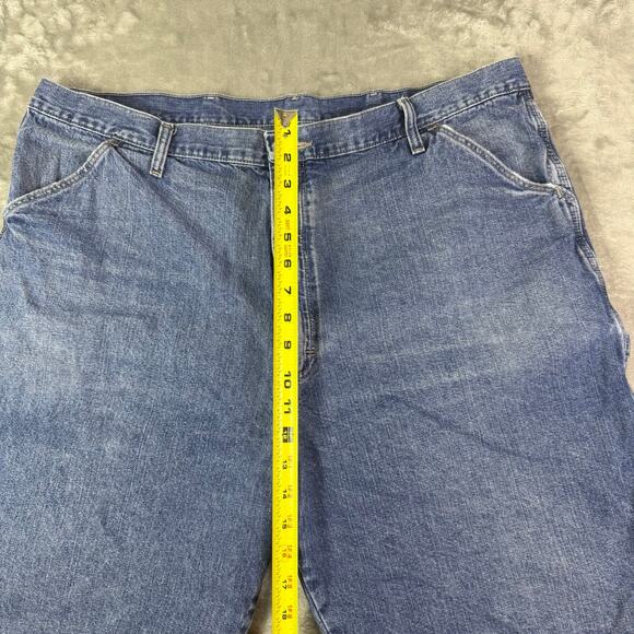 VTG Y2K Wrangler carpenter jorts streetwear retro jean shorts mens size 42 - Picture 7 of 7